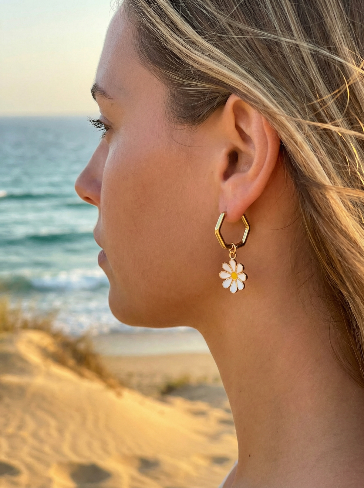 Boucle D'oreille Golden Daisy